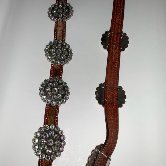 SSM Leather & Rhinestone Belt Size L - Picture 8 of 16